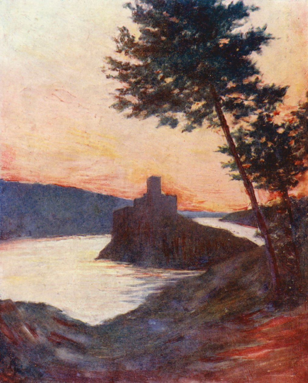 The Castle of the Amourel on the Tagus, Portugal by Augustine Fitzgerald