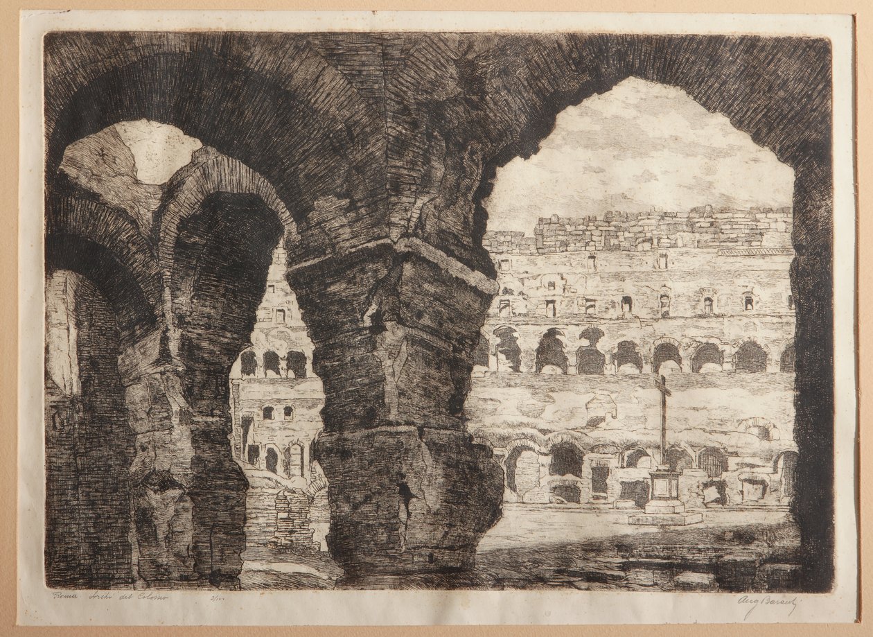 Rome, the Coliseum Arches by Augusto Baracchi