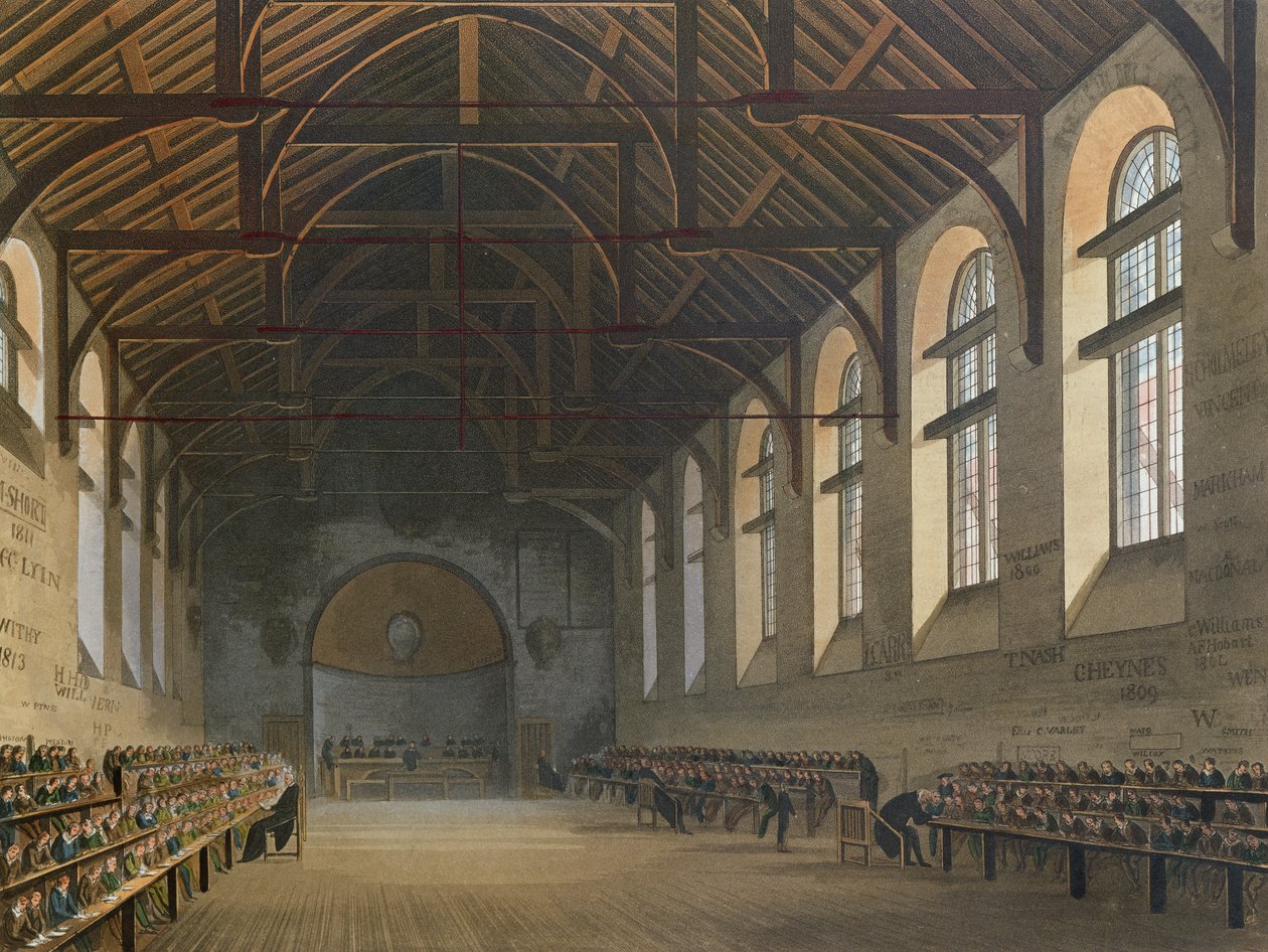 Westminster School Room by Augustus Charles Pugin