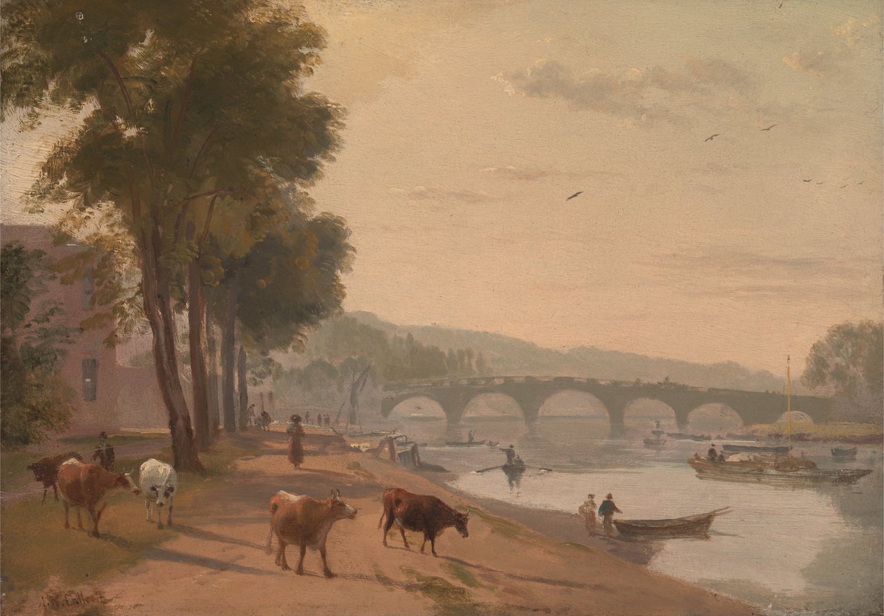 A View of Richmond Bridge, on the Thames by Augustus Wall Callcott