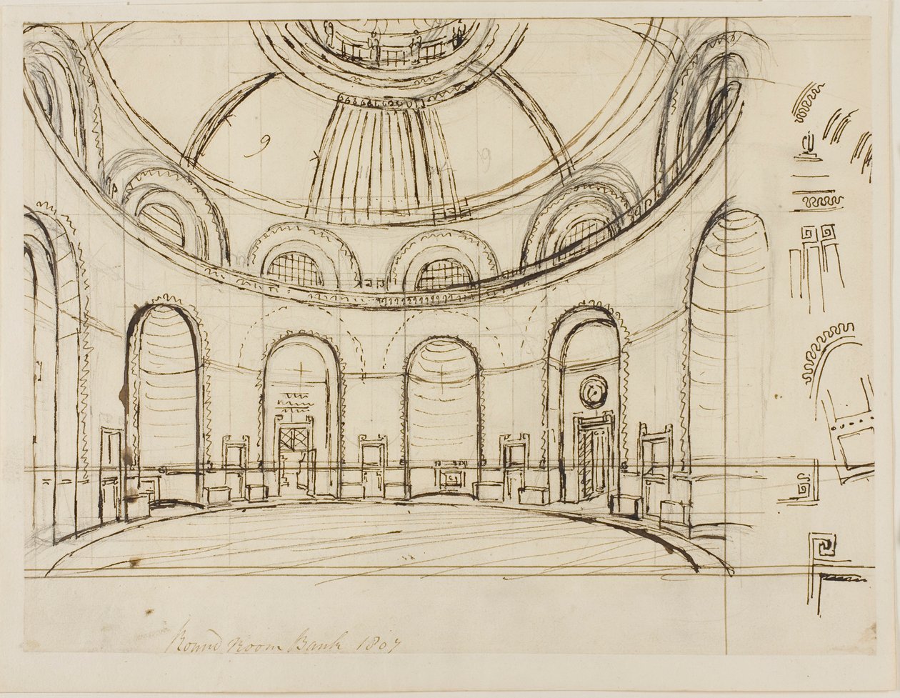 Round Room Bank by Augustus Charles Pugin