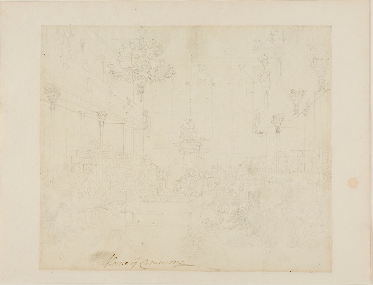 Study for House of Commons, from Microcosm of London by Augustus Charles Pugin