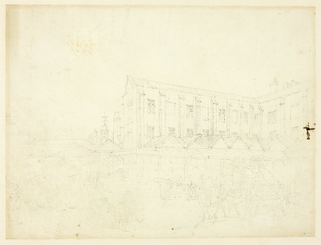 Study for Leaden Hall Market, from Microcosm of London by Augustus Charles Pugin