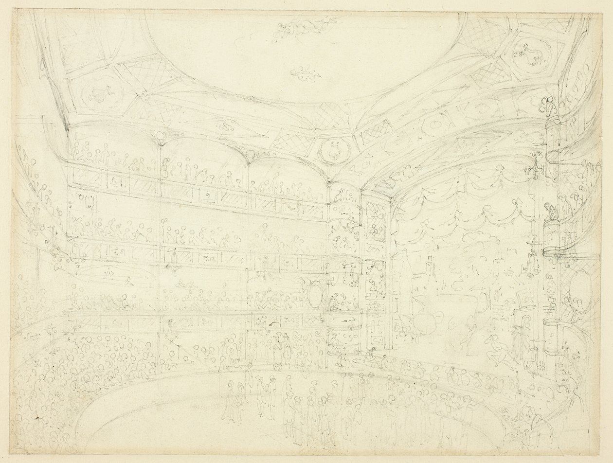 Study for Royal Circus, from Microcosm of London by Augustus Charles Pugin