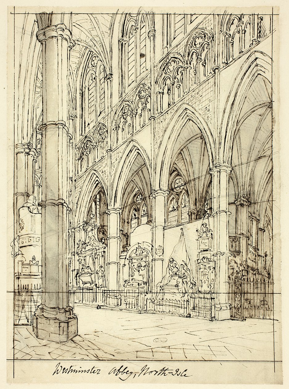 Study for Westminster Abbey by Augustus Charles Pugin