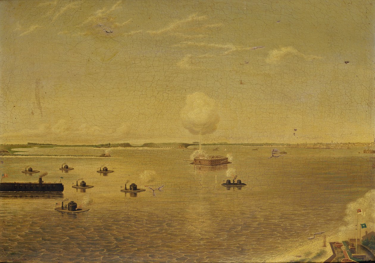 Assault on Fort Sumter, 7 April 1863, c.1863 by Augustus Grinevald