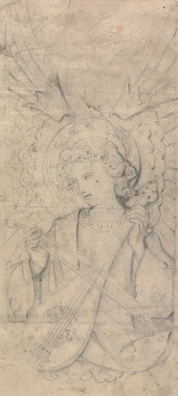 Angel and Instrument, Possibly Design for Interiors of St. Mary's, West ...