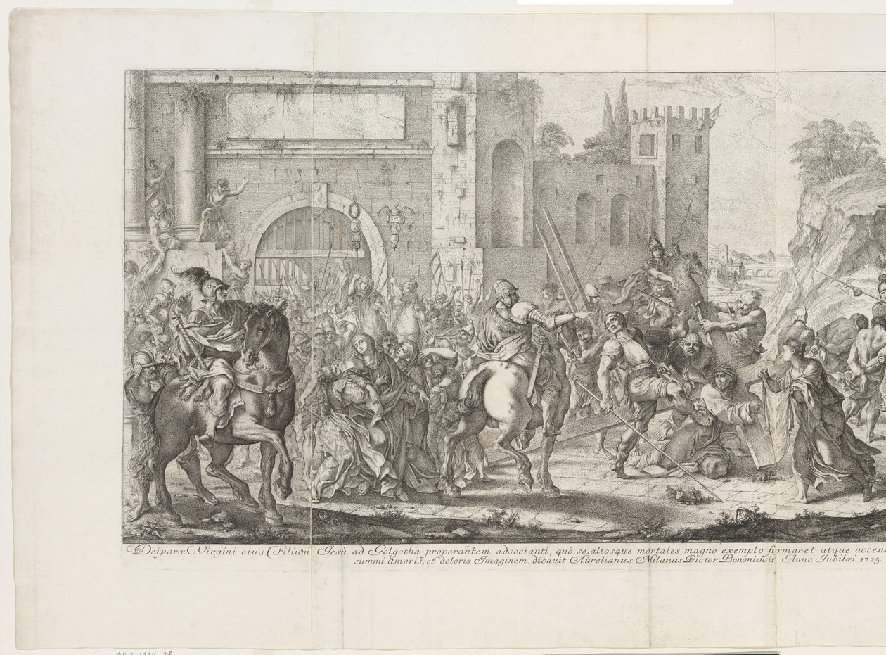 Carrying of the Cross by Aureliano Milani
