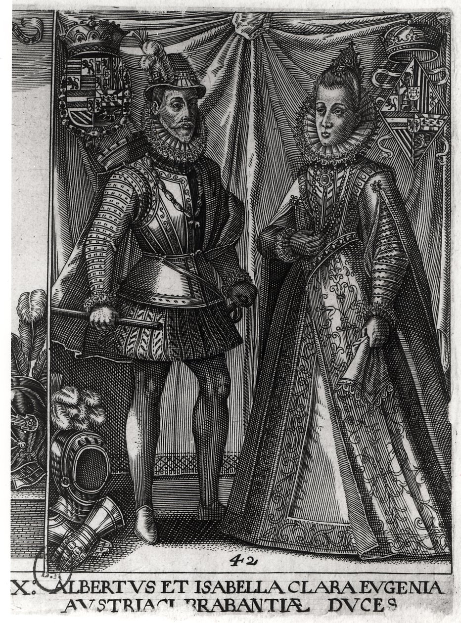 Portrait of Albert, Archduke of Austria (1559-1621) and his wife Isabella Clara Eugenia (1566-1633) Archduchess of Austria, 1613 by Austrian School