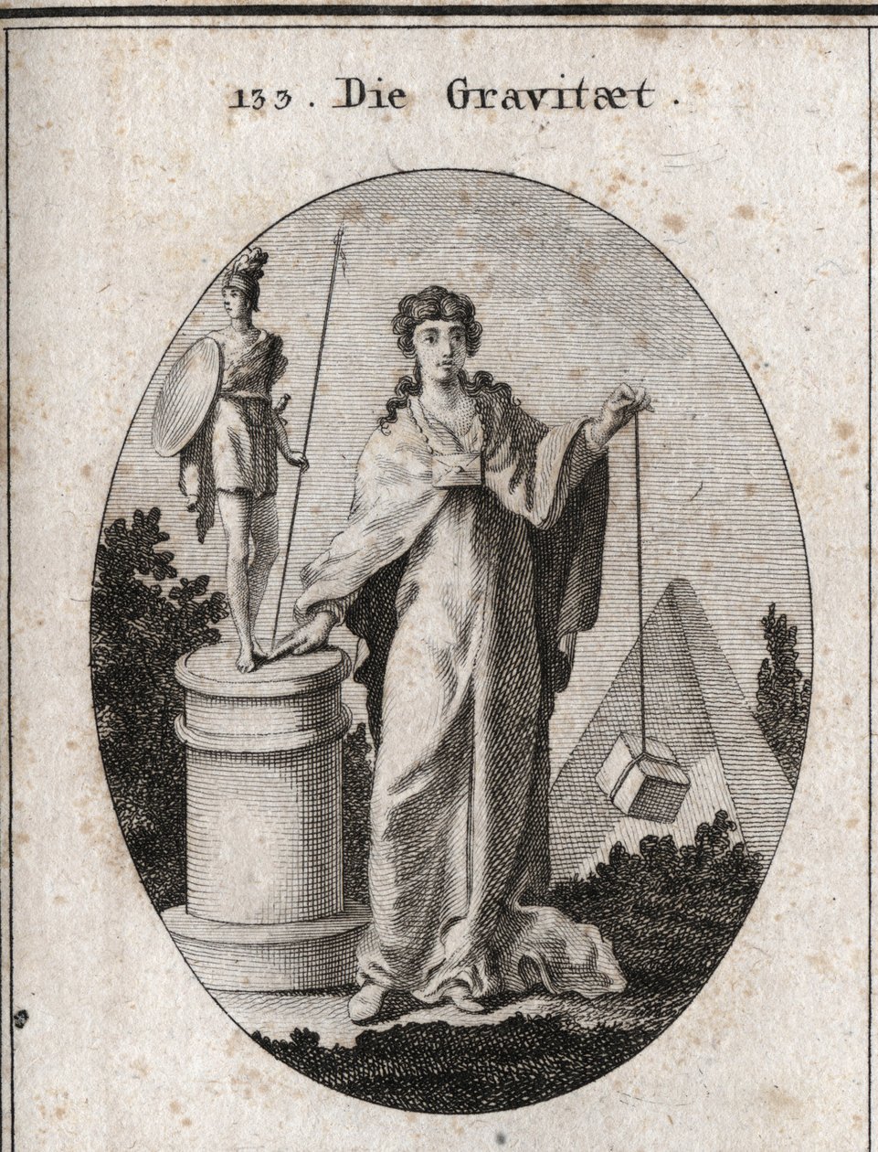 Allegory of Gravity. The Gold Chain to Which a Paper Is Attached ...