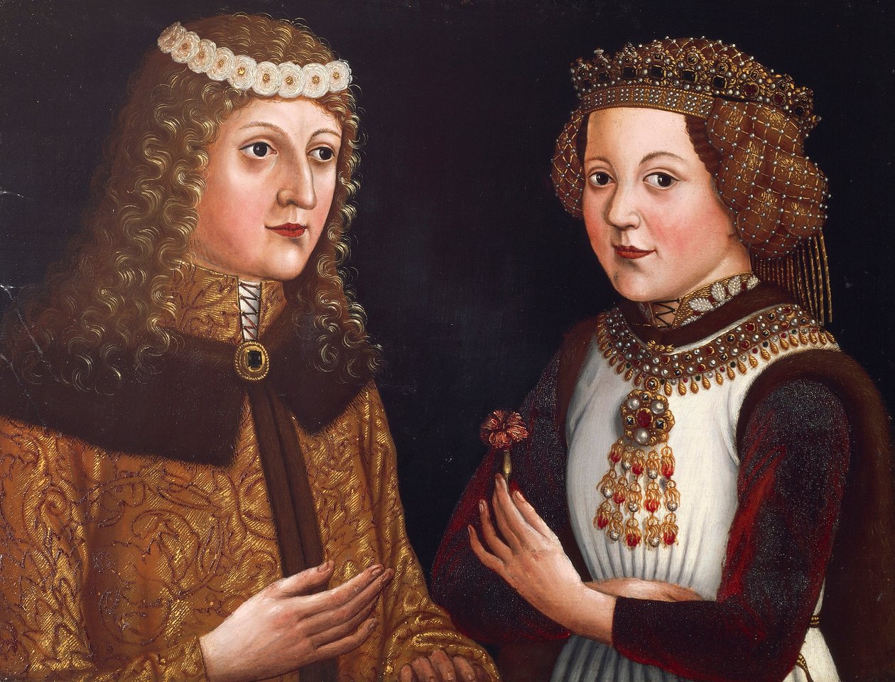 Ladislaus Posthumous King of Bohemia & Magdalena of Valois by Austrian School