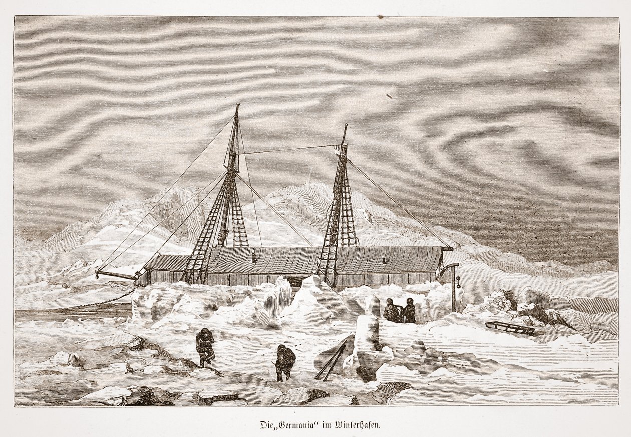 The Germania clad for winter, 1876 by Austrian School