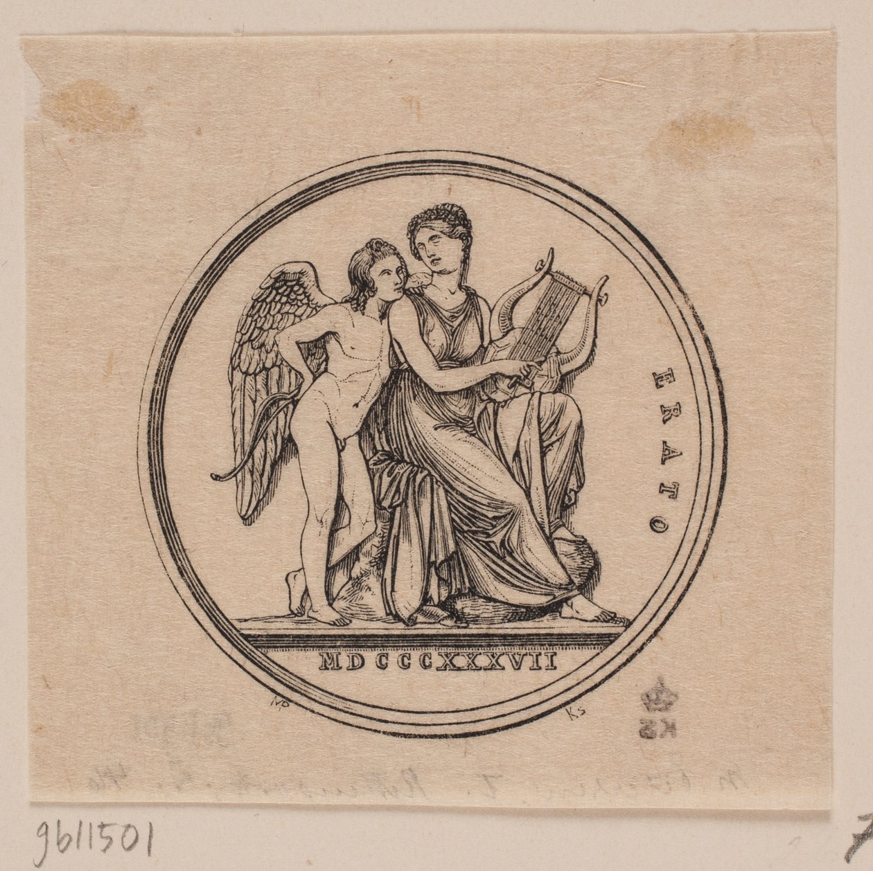 Medal Depicting Erato by Axel Theodor Kittendorff