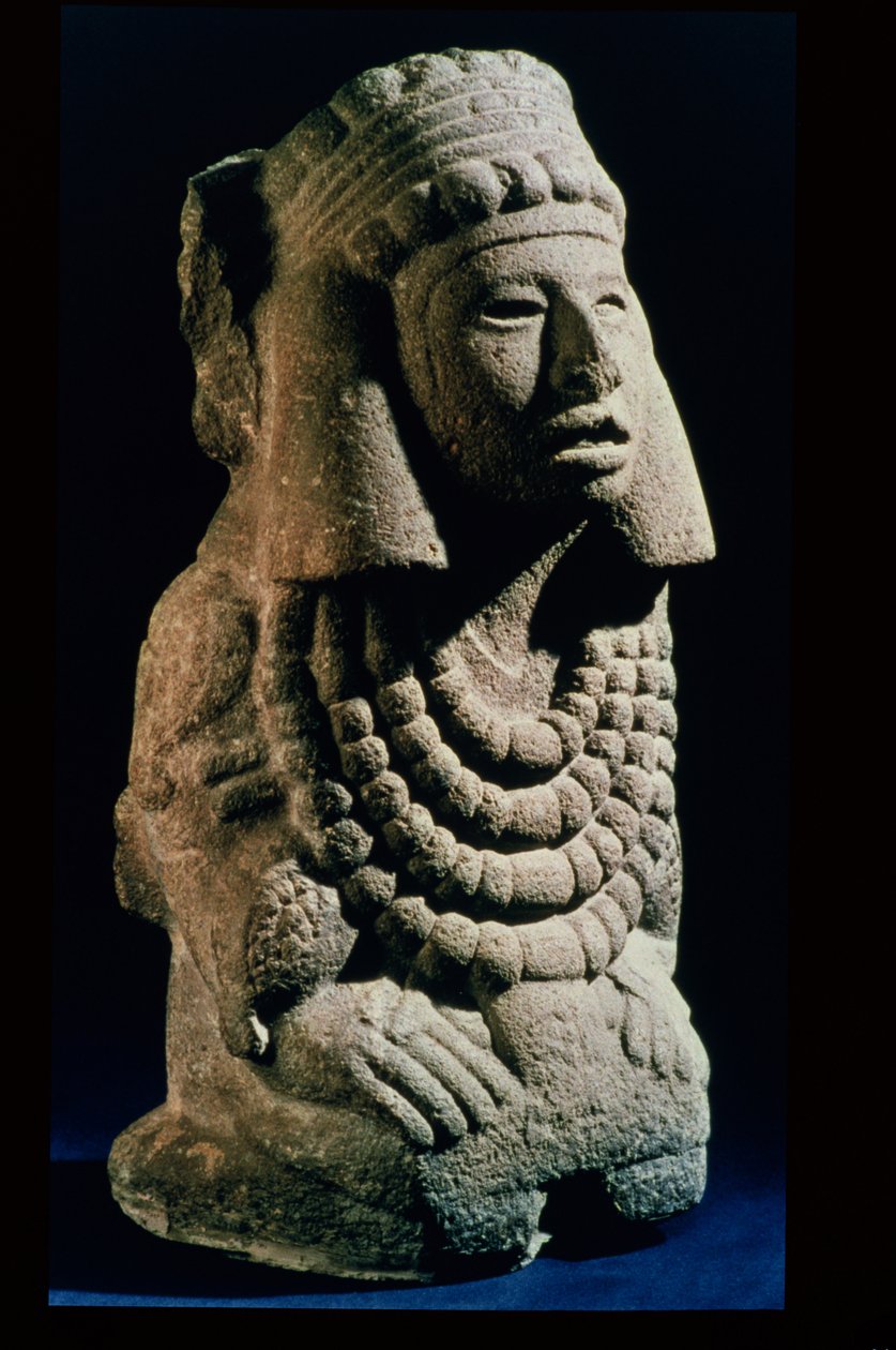 The Goddess Chalchihuitlicue, found in the Valley of Mexico, 1300-1500 AD by Aztec