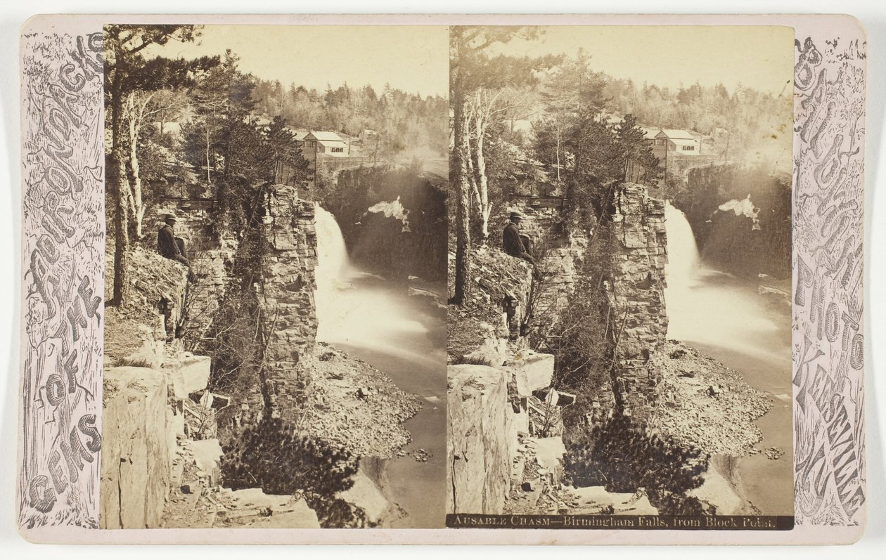 Ausable Chasm - Birmingham Falls, from Block Point by Baldwin Photo