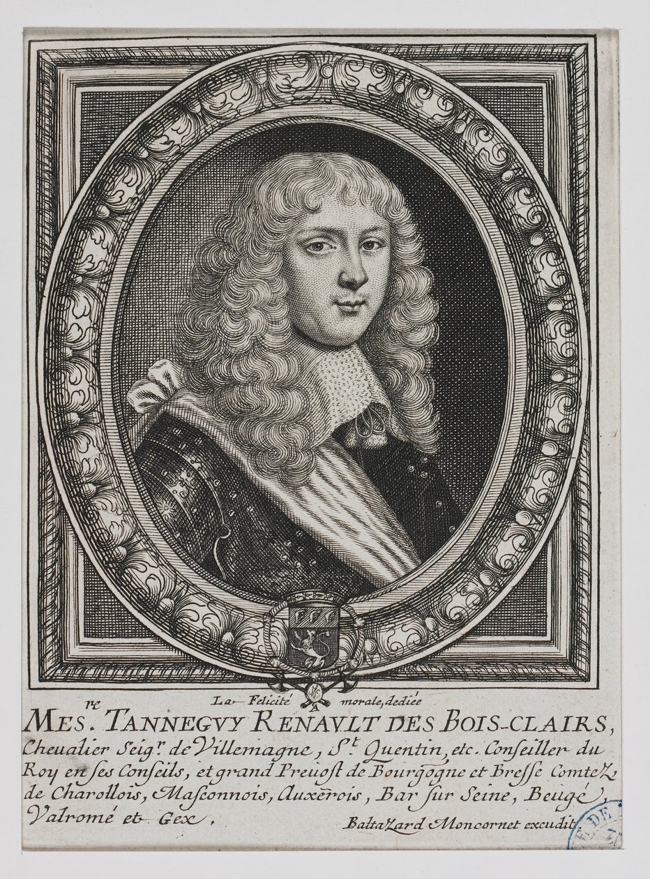 Copy of Portrait of Tanneguy Renault des Bois-Clairs by Moncornet by Balthazar Moncornet