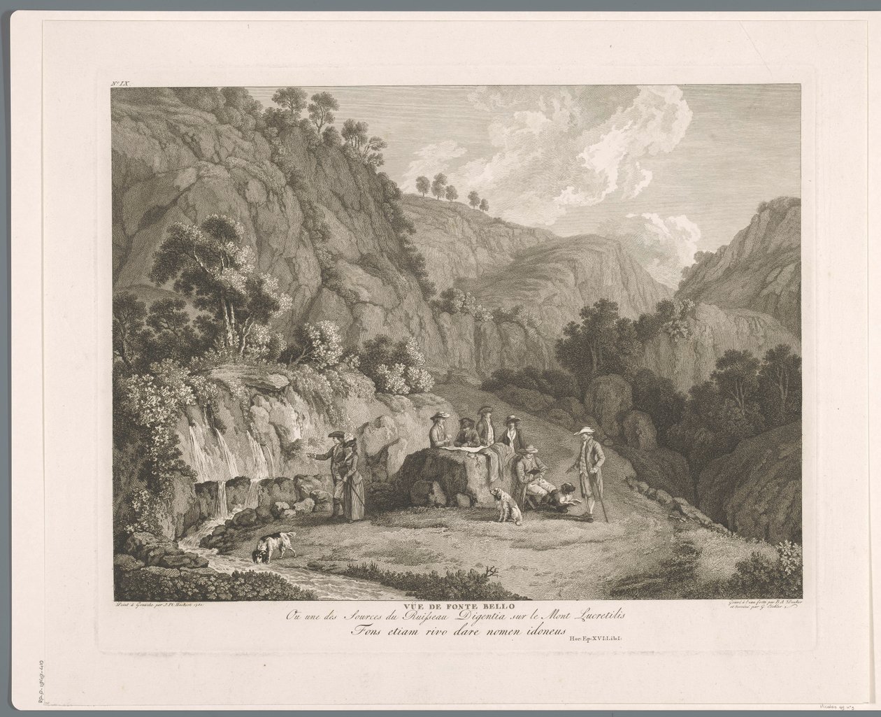 View of the Spring at Monti Lucretili (series title: Suite of VI Views of the Environs of Rome) by Balthasar Anton Dunker