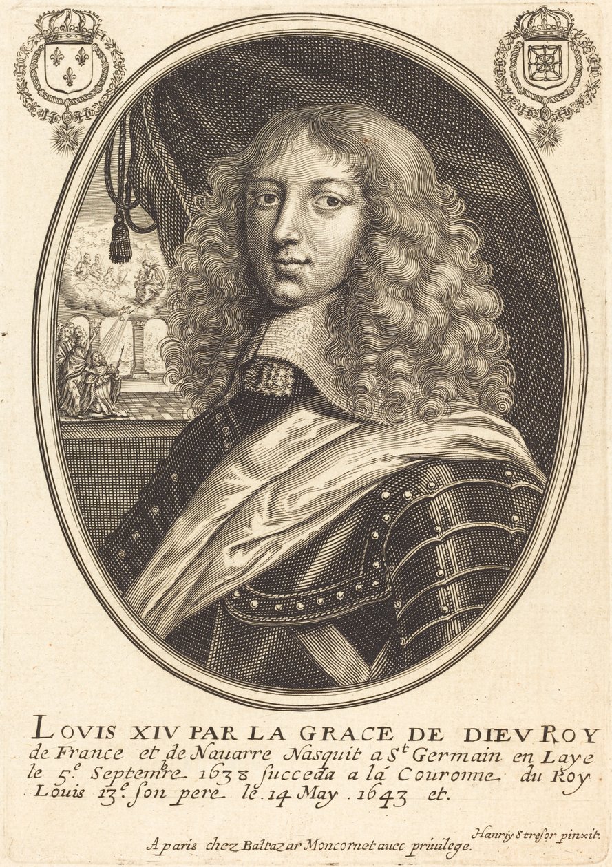 Louis XIV, King of France by Balthasar Moncornet after Henry Stresor