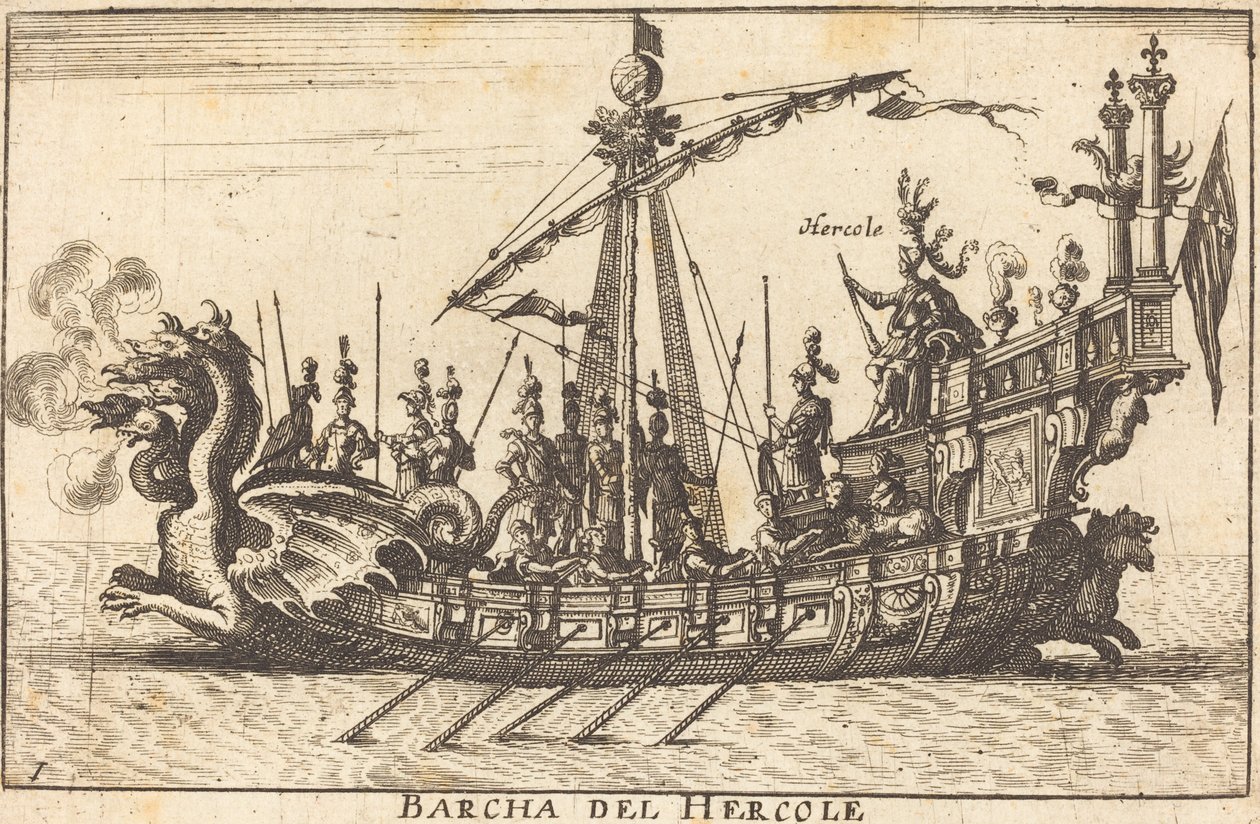 Barcha del Hercole by Balthasar Moncornet after Remigio Cantagallina