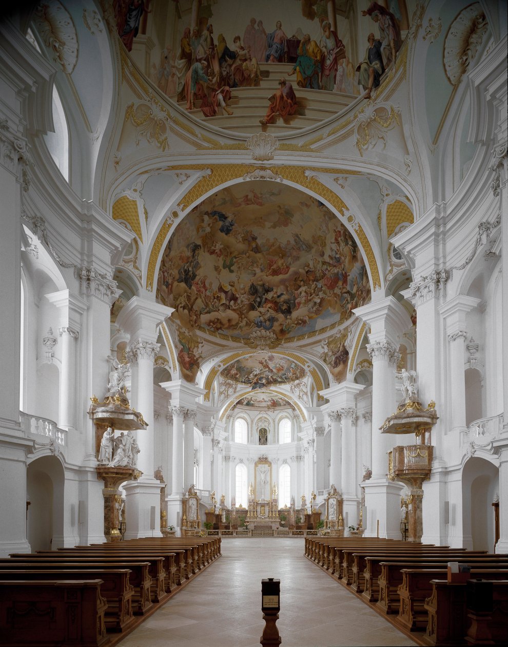 Internal view of the monastery church by architect Johann Balthasar Neumann by Balthasar Neumann