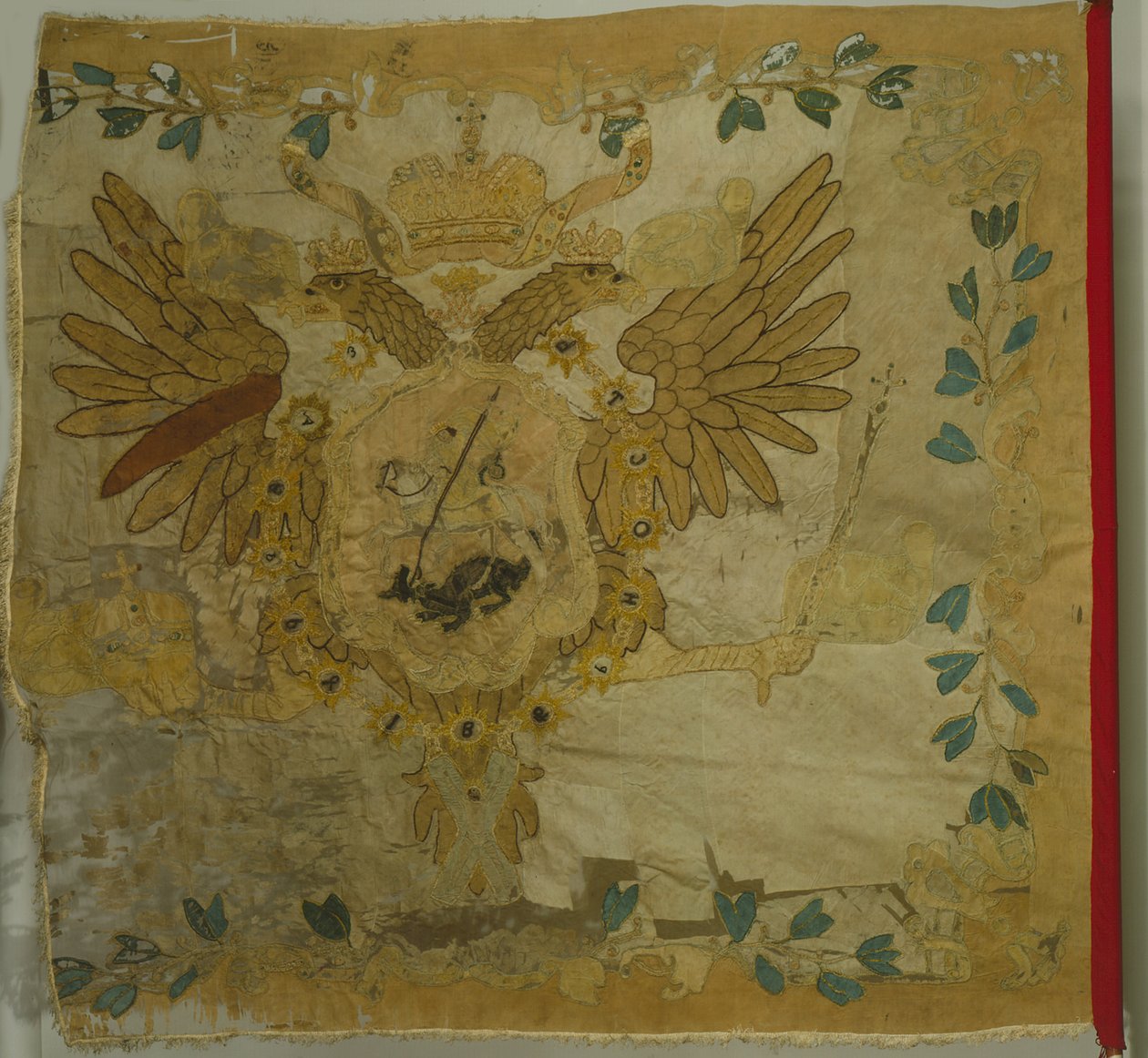 Saint George Flag of the Infantry Regiment at the Time of Anna Ioannovna, 1730s by Banners and Standards Flags