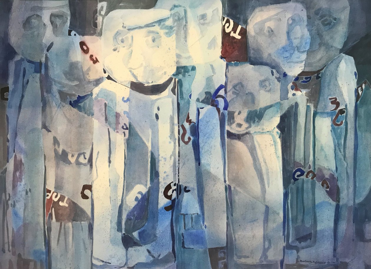 Faces, c.1980-90 by Barbara Cleary