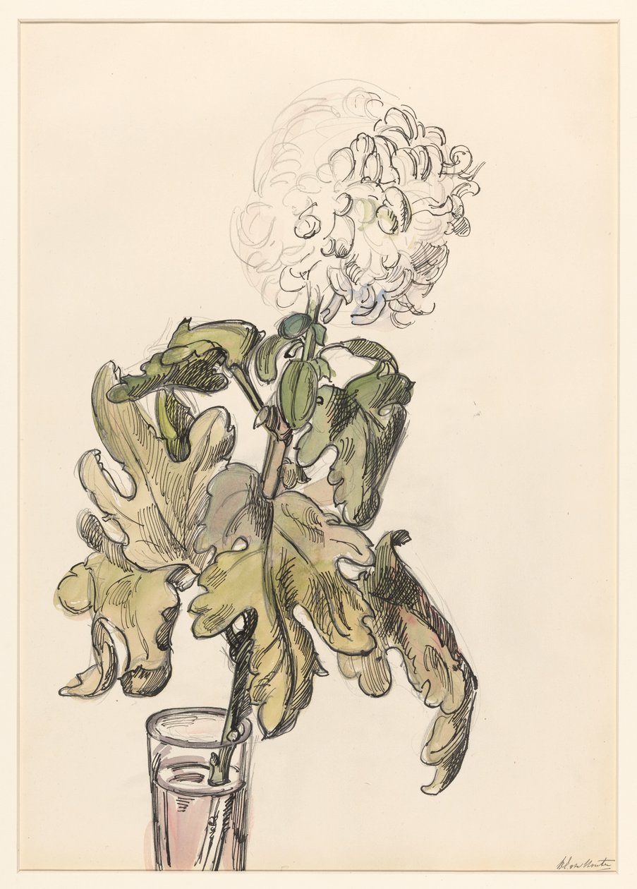 Blooming Chrysanthemum in a Vase by Barbara Elisabeth van Houten
