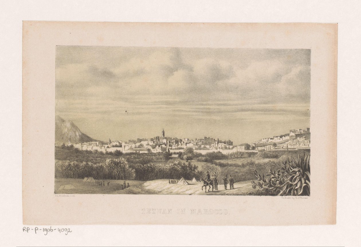 View of Tetuan in Morocco by Barend Leonardus Hendriks