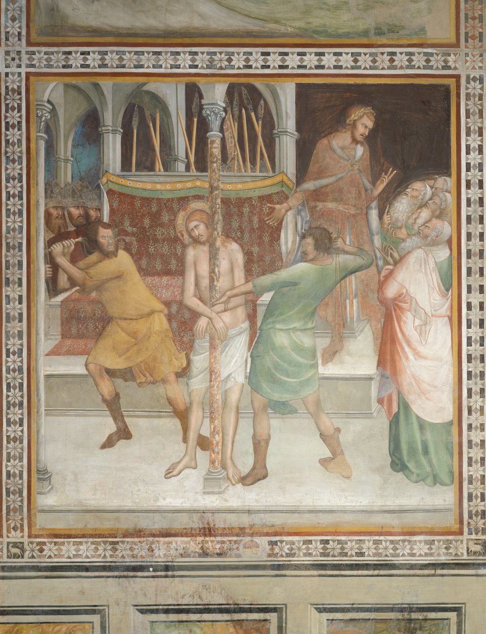Scene from the New Testament: Flagellation of Christ by Barna da Siena