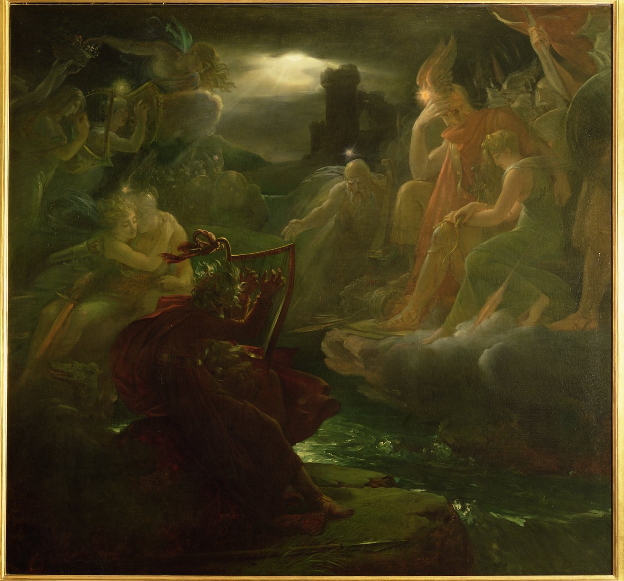Ossian Conjuring up the Spirits on the Banks of the River Lora with the Sound of his Harp by Baron François Pascal Simon Gérard