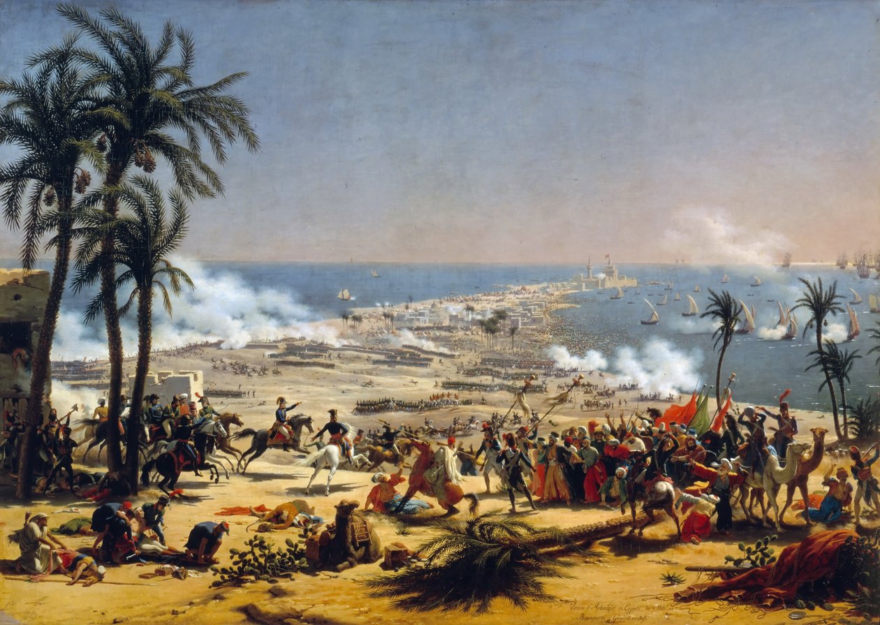 Battle of Aboukir, 25 July 1799 by Baron Lejeune Louis François