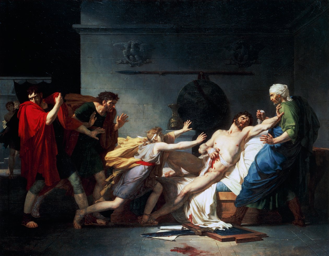 The death of Cato the Younger also known as Uticensis by Baron Pierre-Narcisse Guerin