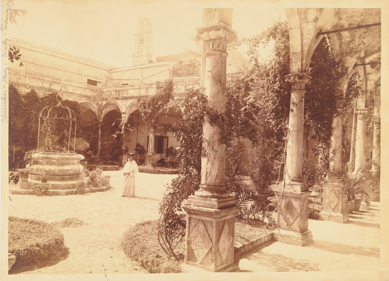 Church Courtyard, Sicily by Baron Wilhelm von Gloeden
