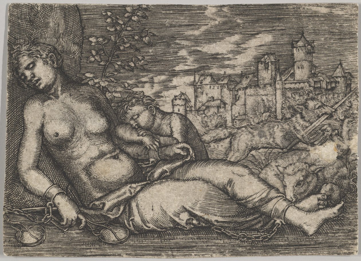 The Course of the World (Sleeping Justice) (copy) by Barthel Beham
