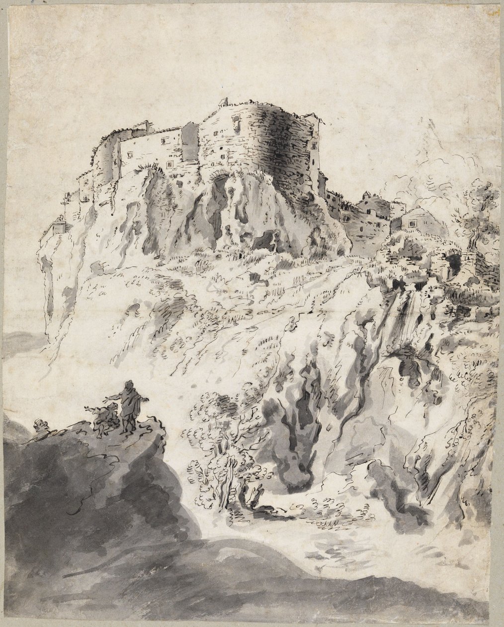Italian Landscape with Castle by Bartholomeus Breenbergh
