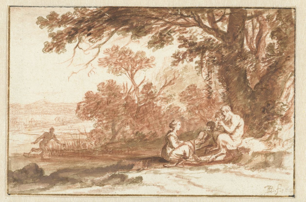 Landscape with the Nymph Corsica and the Satyr by Bartholomeus Breenbergh