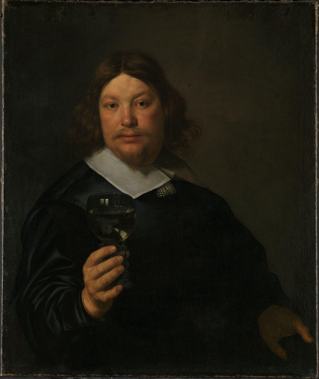Man Holding a Glass of Wine by Bartholomeus van der Helst