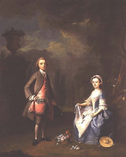 Edward Harley, 4th Earl of Oxford, and his sister Sarah by Bartholomew Dandrige
