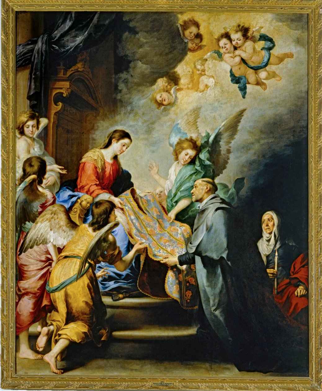 The Descent of Virgin Mary to Reward the Writing of Saint Ildefonso of Toledo by Bartolomé Esteban Murillo