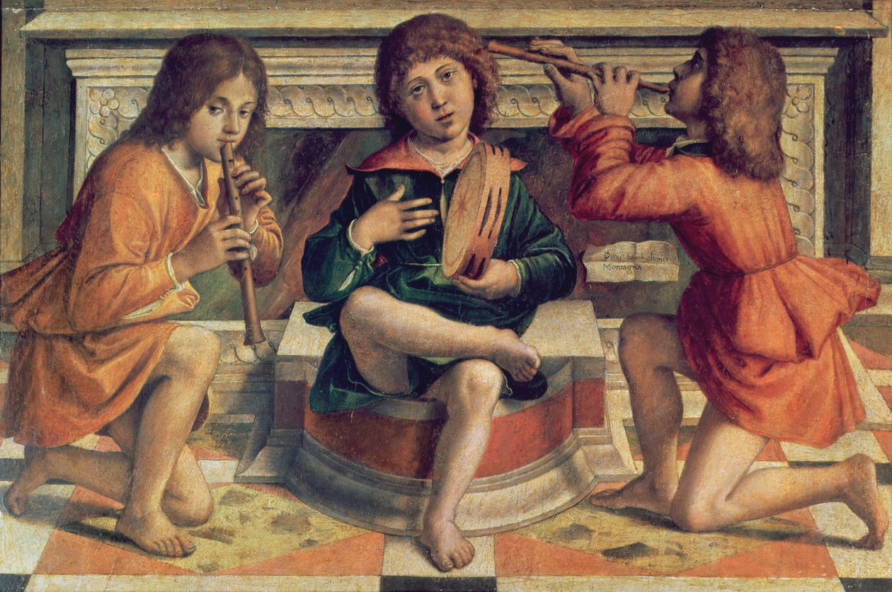 Three Angel Musicians by Bartolomeo Montagna