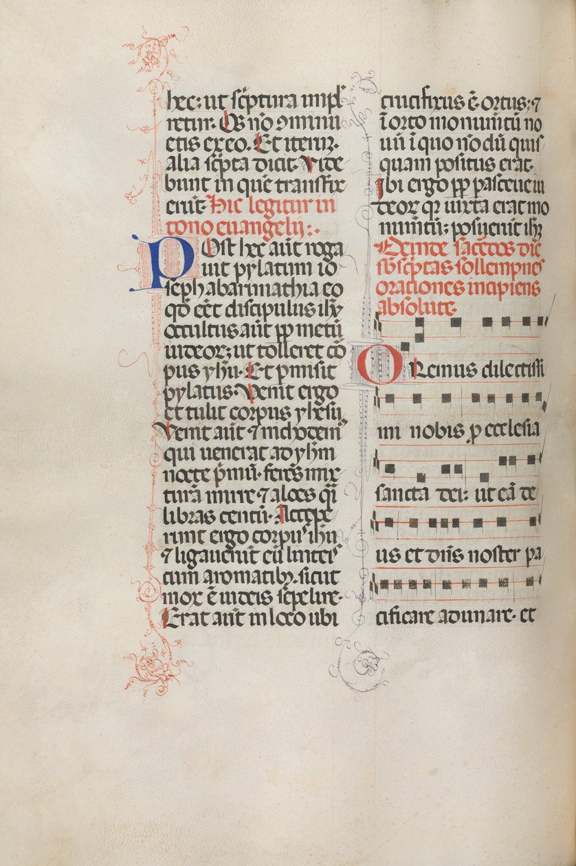 Missale: Fol. 145v: Music for various prayers by Bartolomeo Caporali