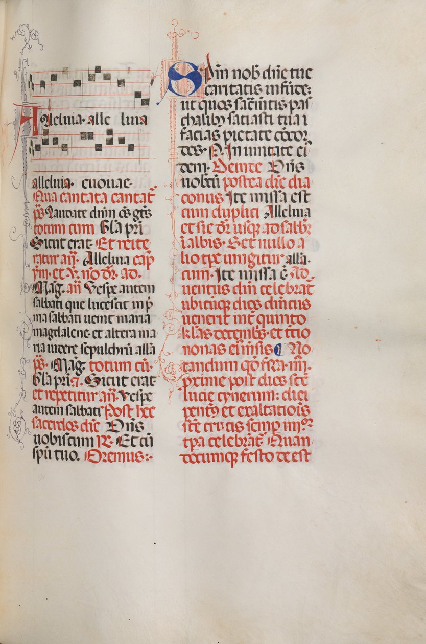 Missale: Music for Alleluia at beginning of Easter by Bartolomeo Caporali