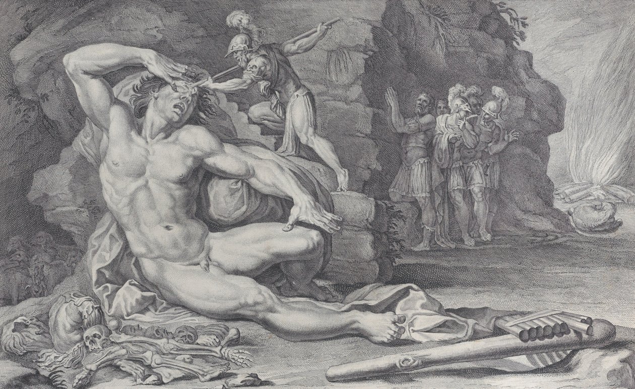 Ulysses Driving a Burning Stake into Polyphemus