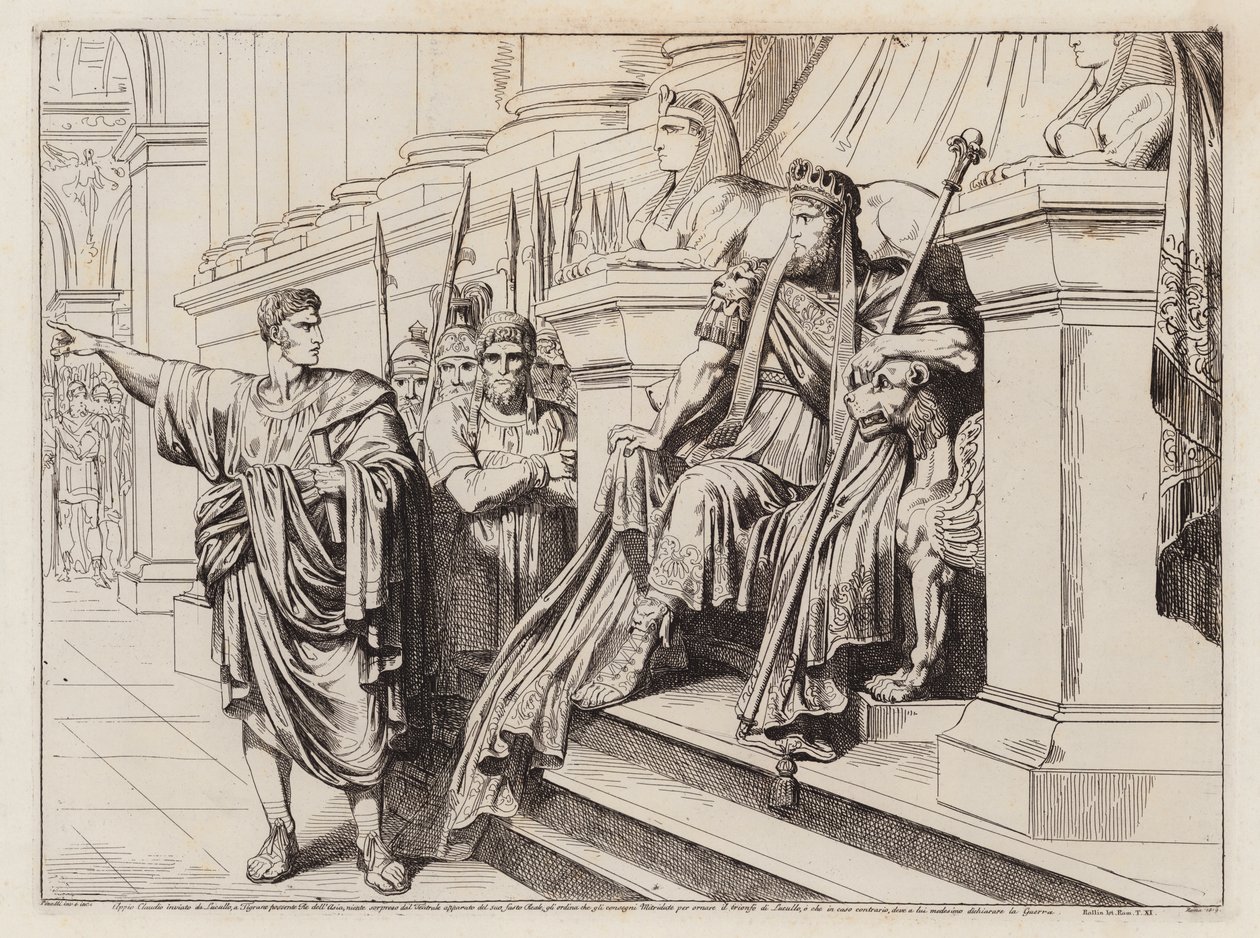 Appius Claudius sent by Lucullus to the court of Tigranes the Great by Bartolomeo Pinelli