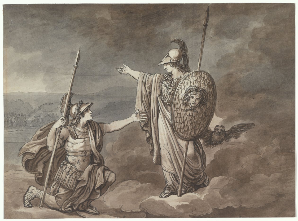 Athena Appearing to Telemachus (the son of Ulysses), illustration for Telemaco from Homer