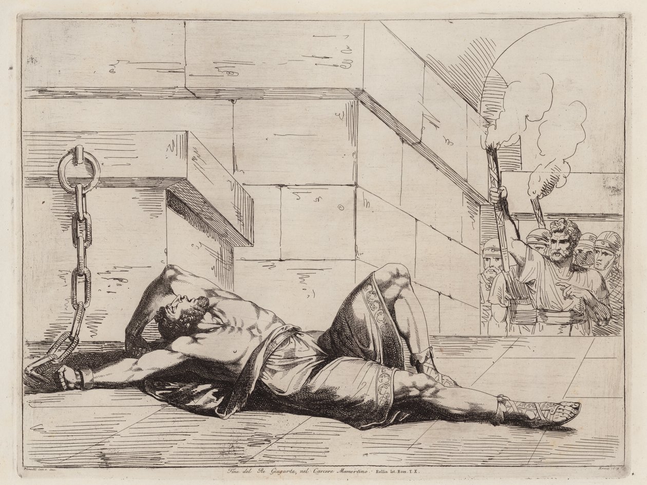 Death of Jugurtha in Roman captivity by Bartolomeo Pinelli