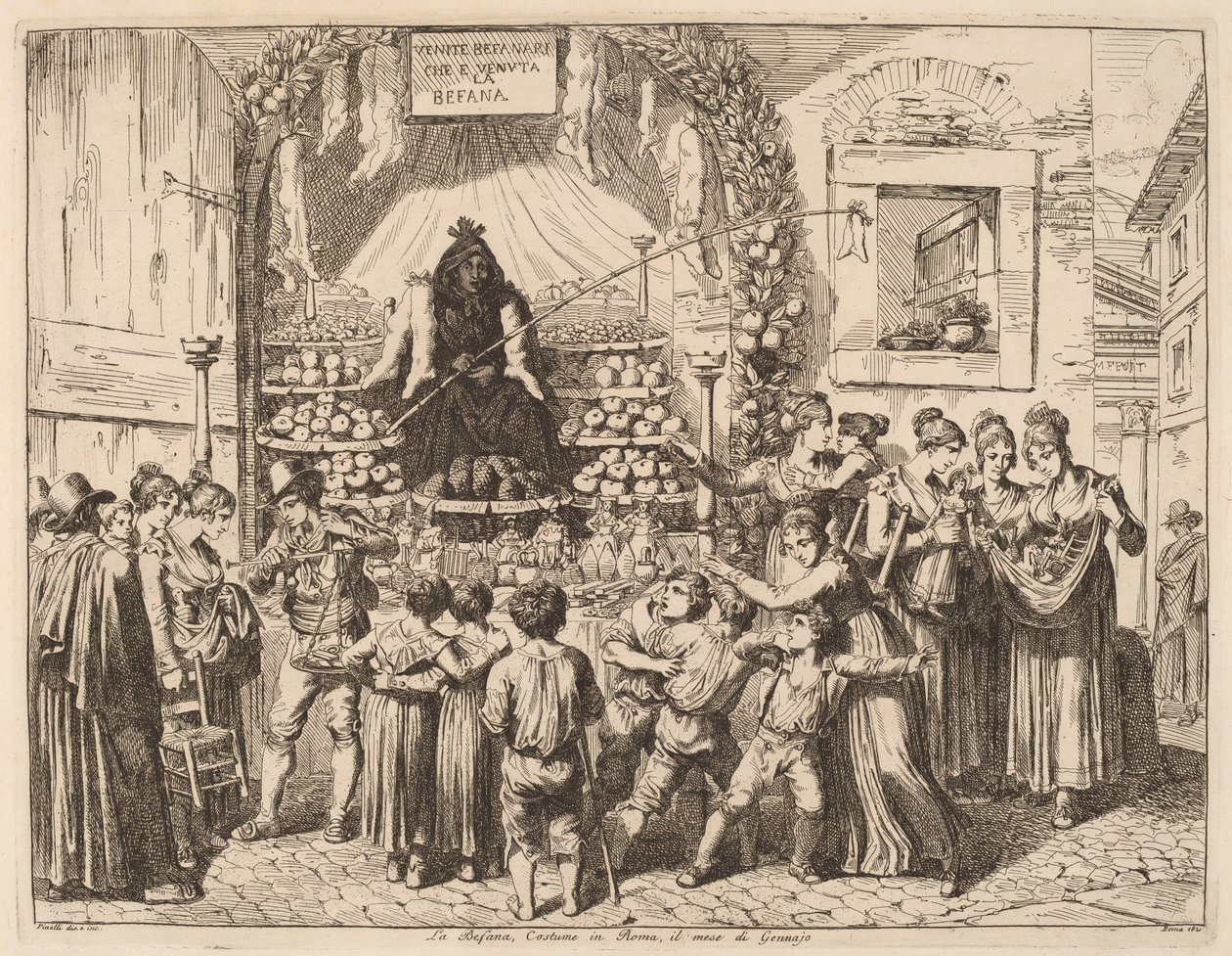 La Befana by Bartolomeo Pinelli