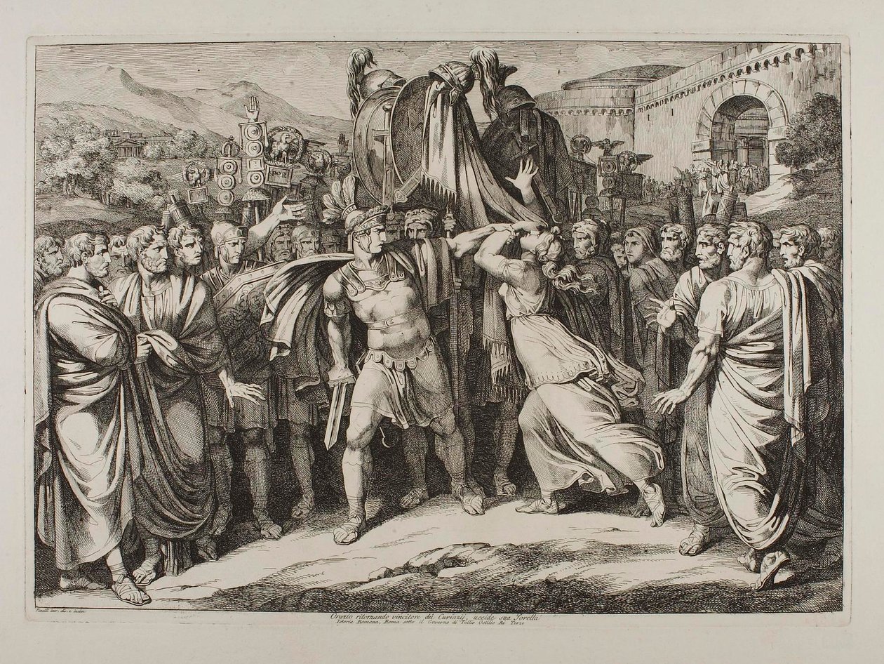 Marco Horatius Kills his Sister by Bartolomeo Pinelli