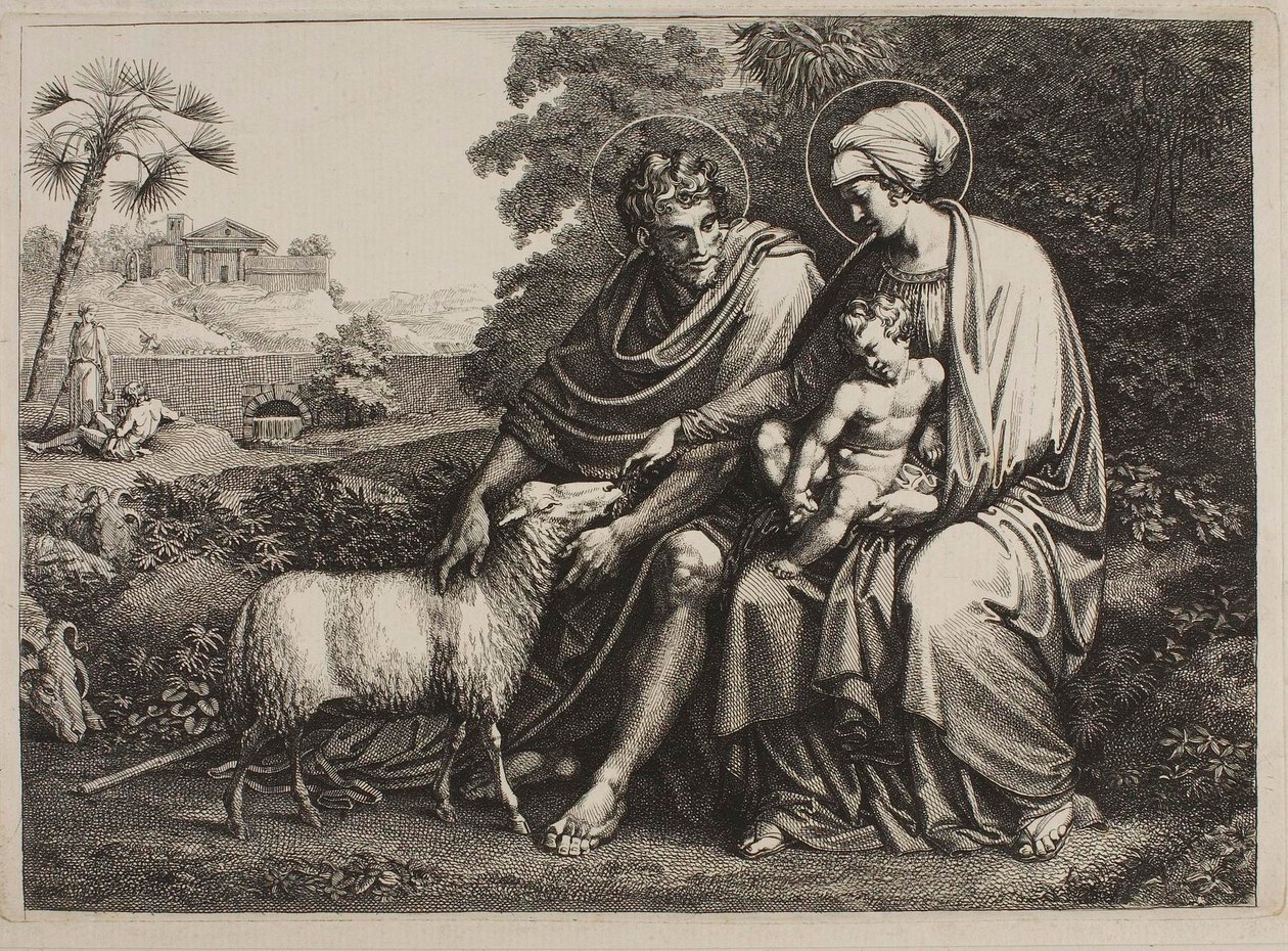 Rest on the Flight into Egypt by Bartolomeo Pinelli