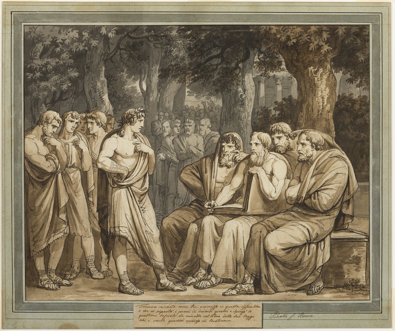 Telemachus Describes How He Was Admitted into the Assembly in Crete, from The Adventures of Telemachus, Book 5 by Bartolomeo Pinelli